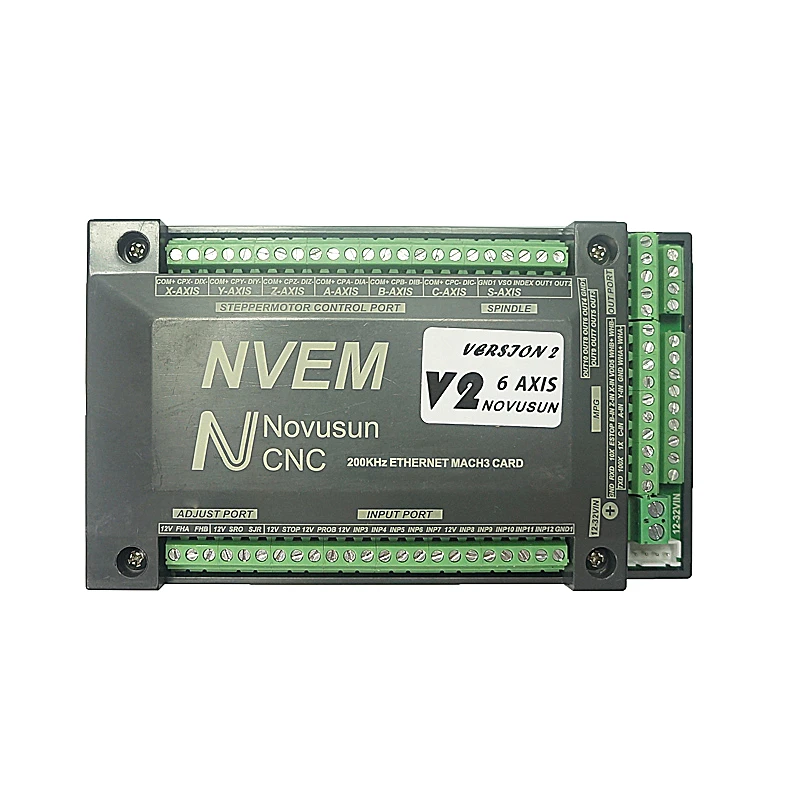 Tarjeta controladora USB NVUM V2 Mach3 de 6 ejes, placa de ruptura de 200KHz para máquina grabadora CNC, enrutador de madera