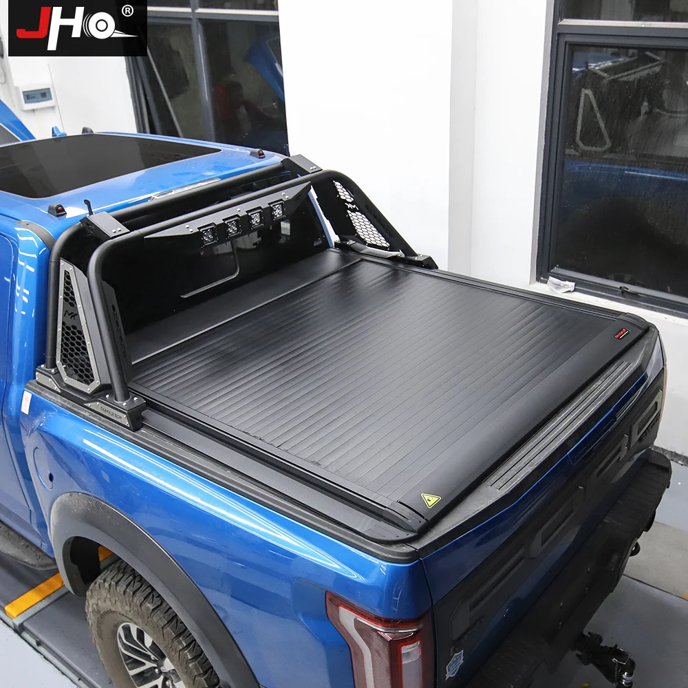 

JHO 5.5FT Truck Bed Electric Retractable Tonneau Cover For Ford F150 Raptor Toyota Tundra 2011-2022 Crew Cab Car Accessories