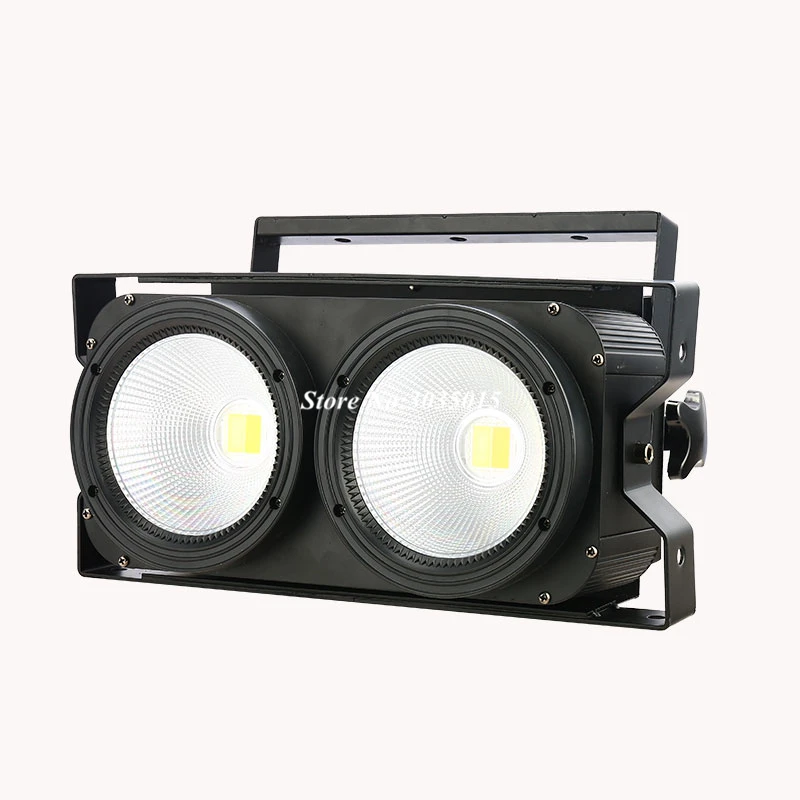 2pcs/lot 2eyes 200W LED COB Blinder Cool White + Warm White DMX512 Stage Effect Lighting Good For DJ Disco Party And Dance Floor