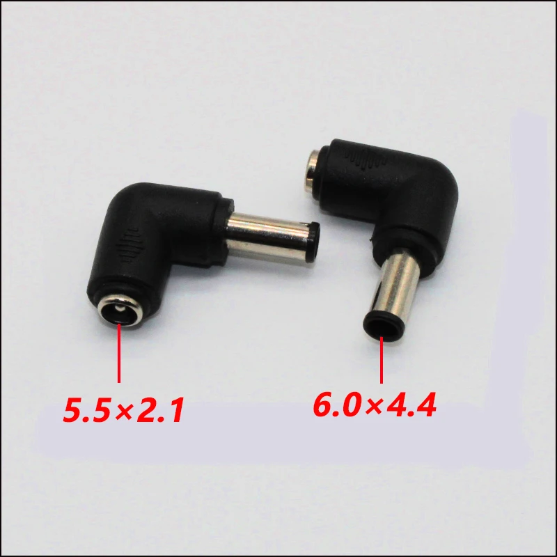DC Connector 5.5 x 2.1MM Female Power Adapter to 3.0×1.35，4.0×1.35，4.0×1.7， 5.5×2.1，5.5×2.5，6.3×3.0，6.0×4.4MM Male 90 Degree .