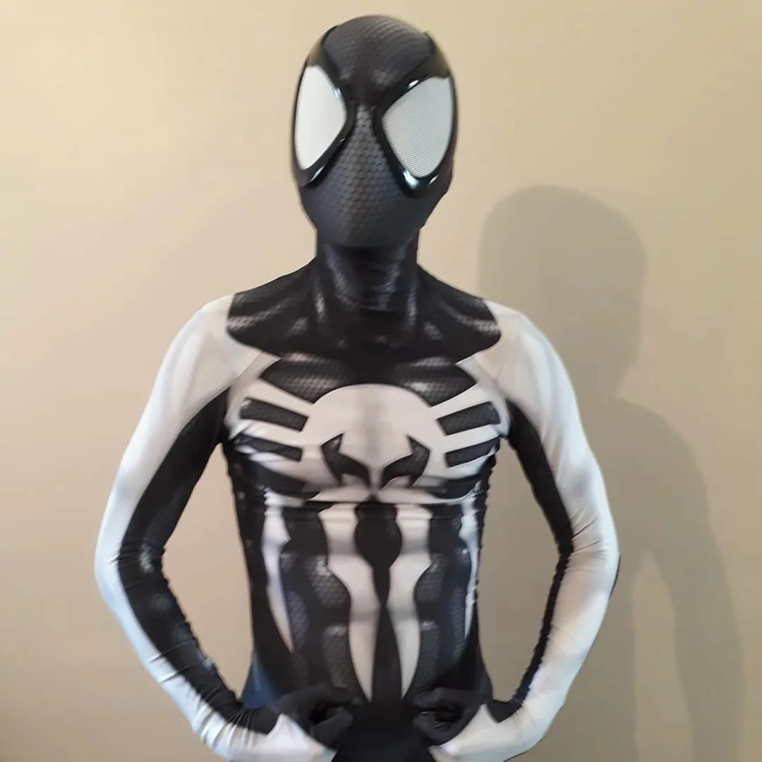 Spiderman 2099 schwarz Symbiote Cosplay Superheld Spandex 3d gedruckt Kostüm Halloween Spiderman Ganzkörper Zentai Anzug Erwachsenen Outfit