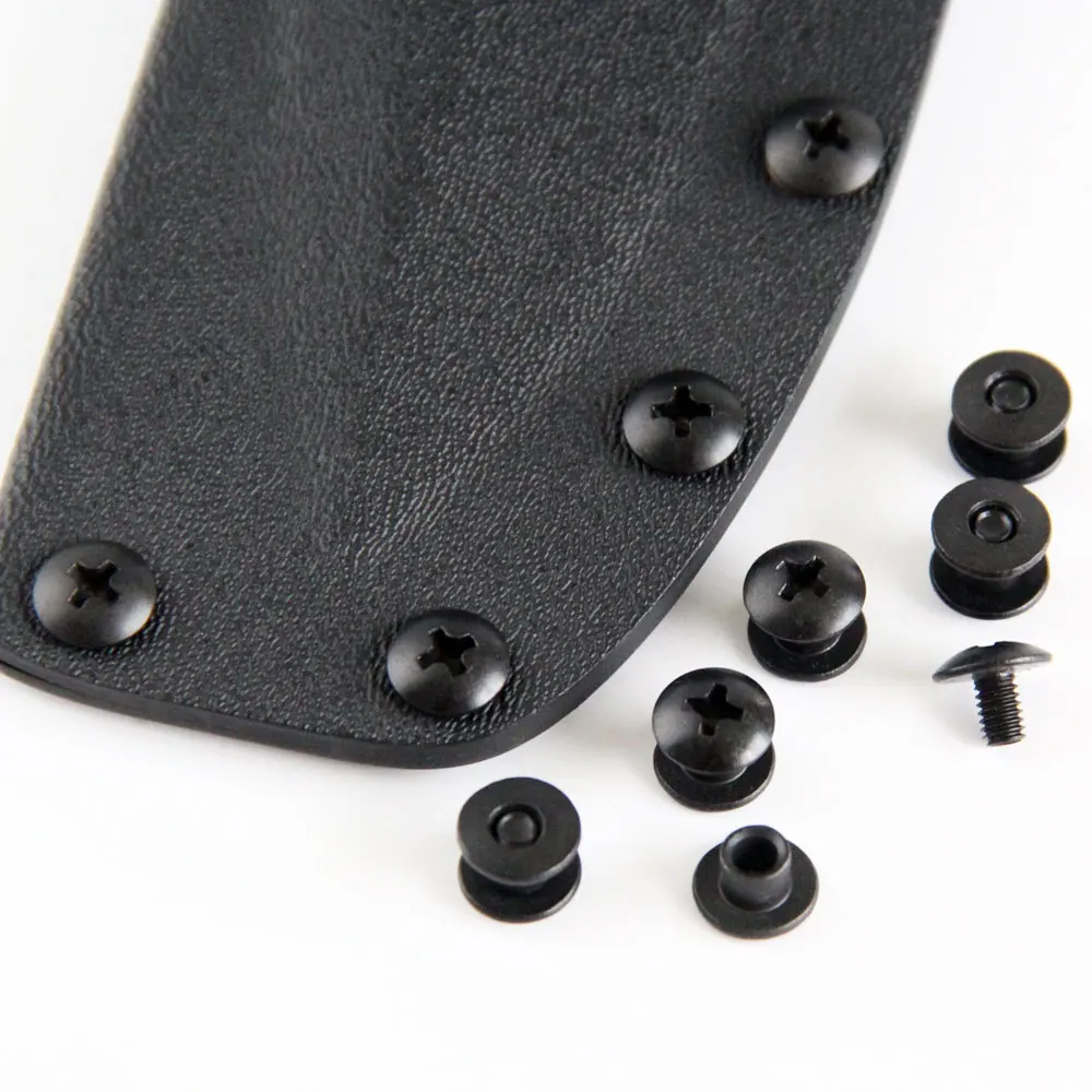 24pcs Black Steel Short Post Chicago Screw Set Cross Head Perfect for DIY Kydex and Leather Holsters/Clips and Sheaths