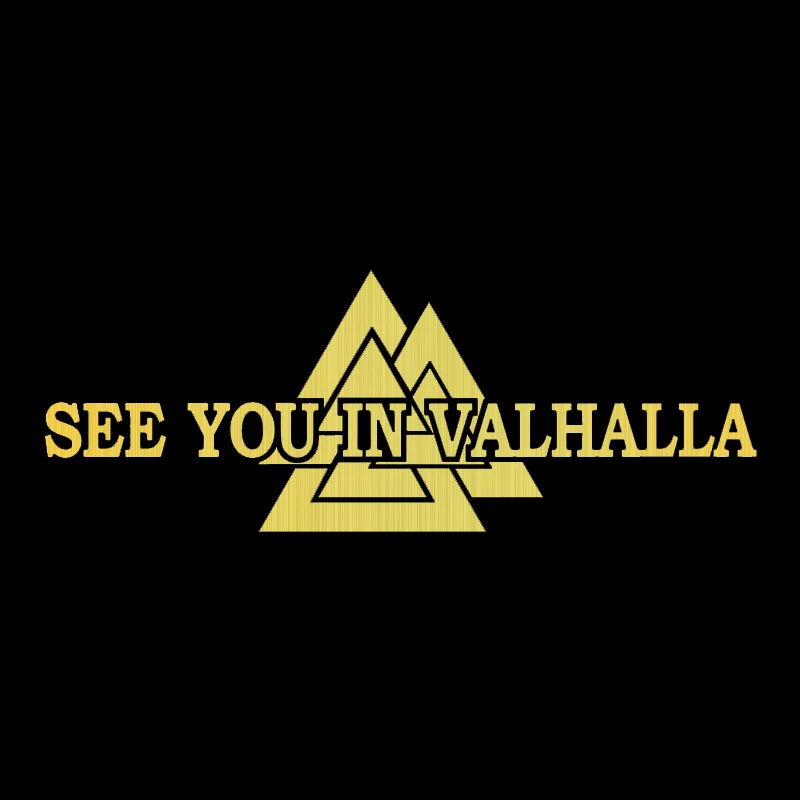 Autocollant en vinyle «See You In Valhalla», autocollant étanche sur fenêtre arrière de camion, CK21319 #