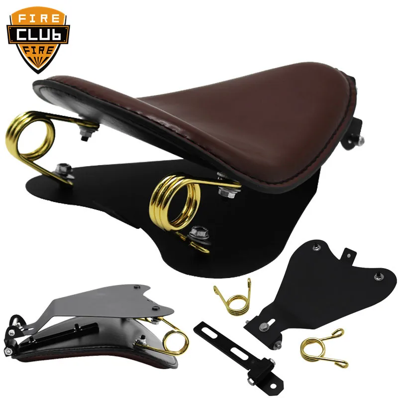 

Motorcycle Solo Seat with Baseplate and Springs Bracket Sitting Cushion Mounting Kit For Bobber Chopper Universal