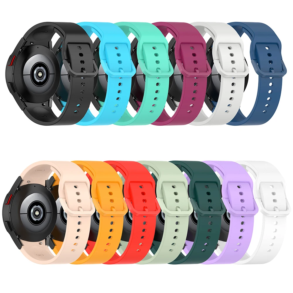 20mm Silicone Straps For Samsung Galaxy Watch 4 classic 46mm 42mm smartwatch Ridge Sports Bracelet Galaxy Watch 4 44mm 40mm Band