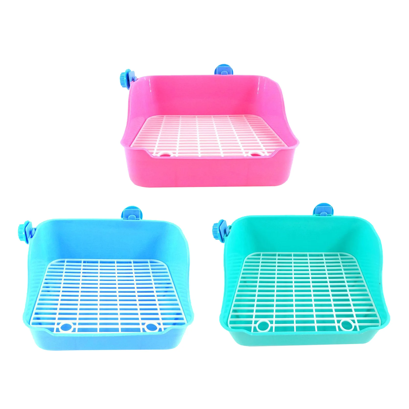 Rabbit Toilet Box Trainer Potty Corner Tray Cage Litter Small Animals Pet Pan For Adult Hamster Guinea Pig Ferret