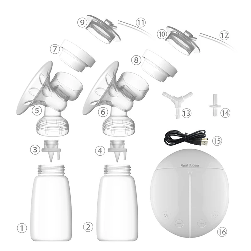 IMBABY Real Bubee Bilateral Electric Breast Pump Breast Pumping Milk Suction Large Automatic Massage Postpartum Breast Pump