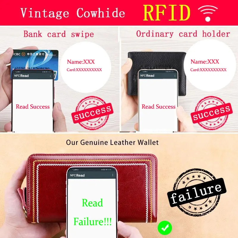 Fashion New Genuine Leather Wallet Woman Long Phone Clutch Purse Large Capacity Multi Credit Card Holder Mondy Clip