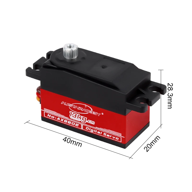 High Quality AUSTAR 1PCS AX-8602 Metal Gear 13KG Torque Digital Core Servo for On-Road RC Touring Car Drift Car RC Plane Model