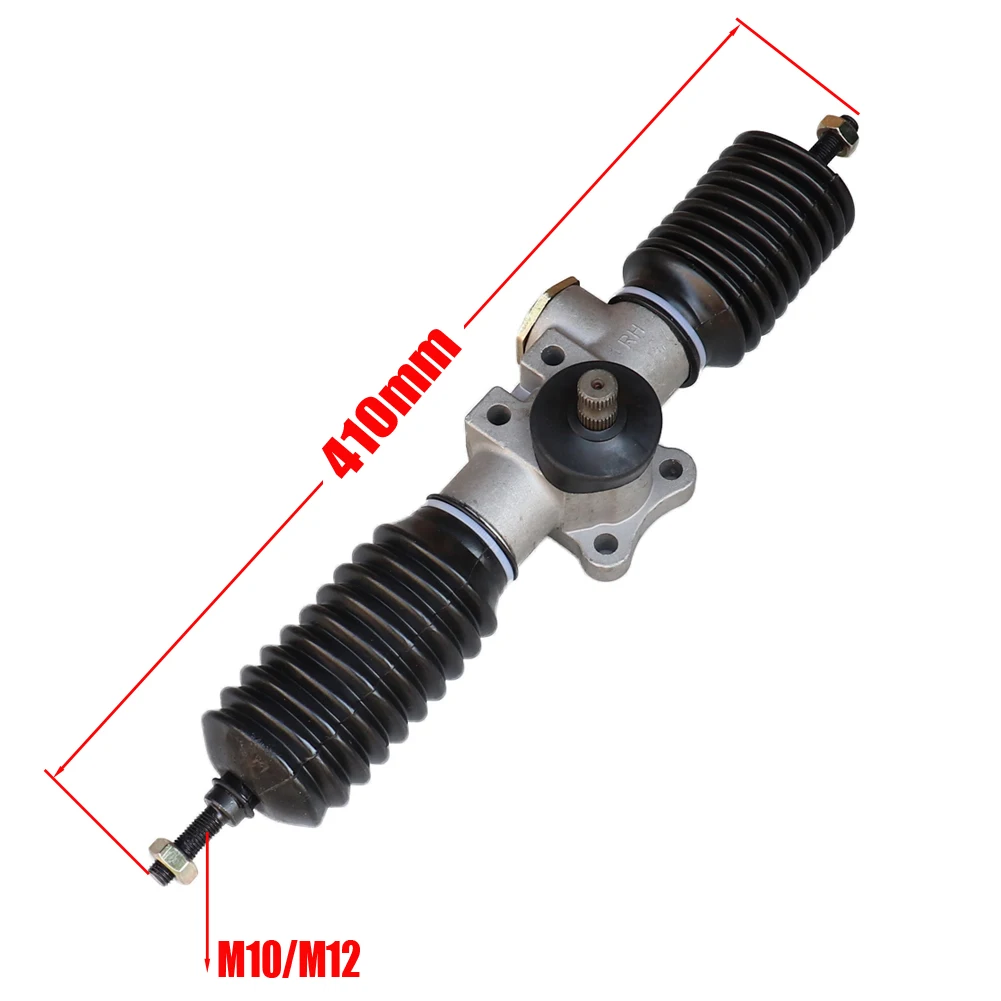 M10 M12 1pcs 410mm Eccentric Power Steering Gear Shaft Rack Pinion Assembly For China Go Kart Buggy Karting ATV UTV Bike Parts