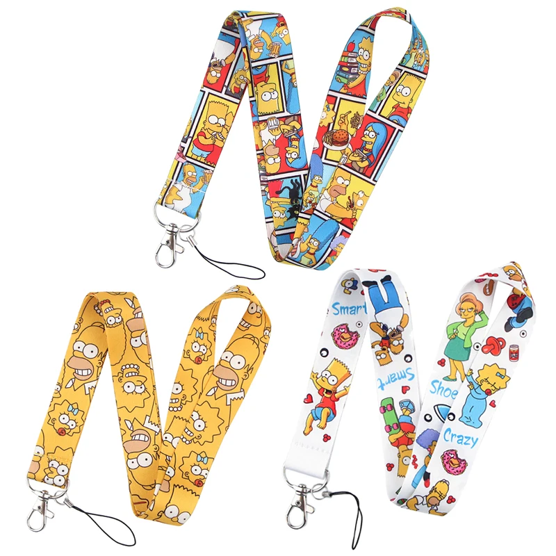 Anime Cute Cartoon Keychain Neck straps Lanyards for keys ID Card Passport Gym Cellphone USB Badge Holder DIY Hanging Rope