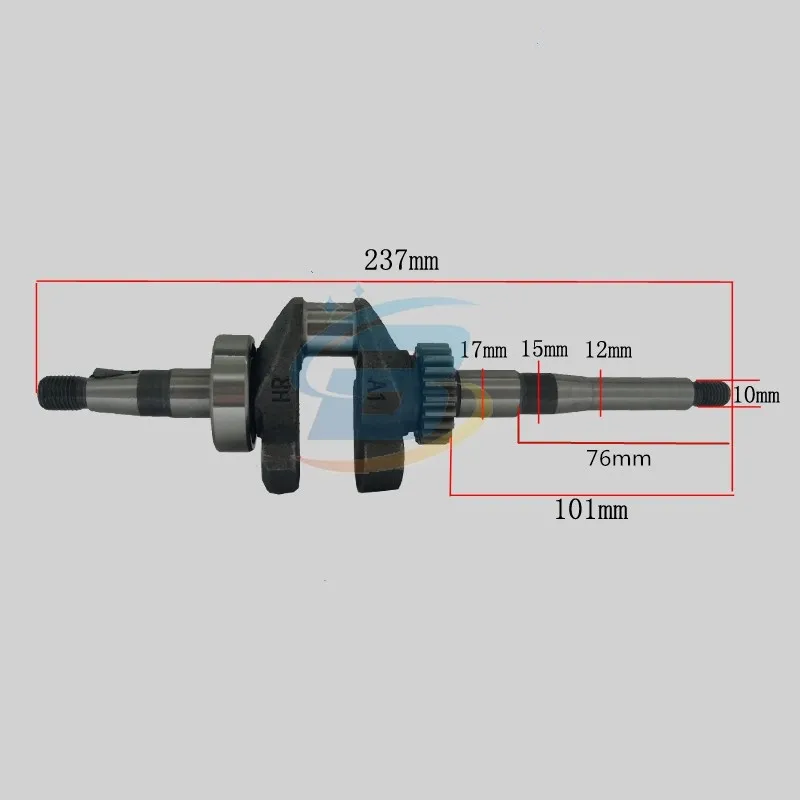 Chongqing Quality Crankshaft With Output Thread Dia. 10mm fits CHINA MODEL 152F 154F 2.5HP 3HP Gas Engine used for Water Pump