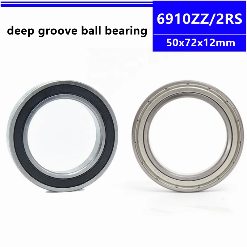 

10pcs 6910ZZ 6910-2RS 50x72x12 thin wall deep groove ball bearing 6910-2Z 6910RS 50*72*12 mm