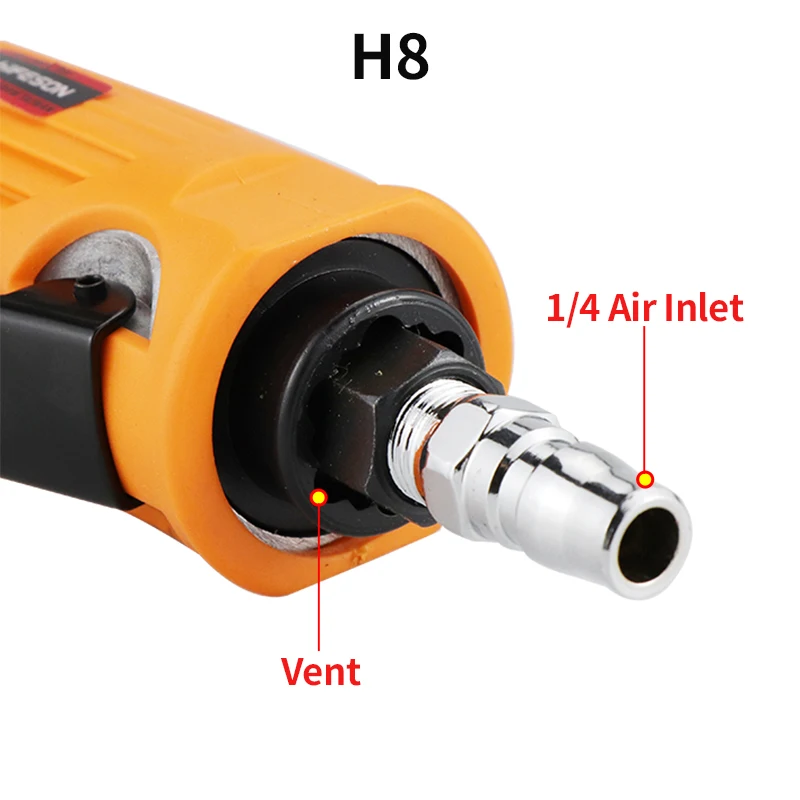 H6/H8/ H9 Air Pneumatic Carved Mill Straight Type 90 ° Buffing Machine Powerful And High Speed Carved Mill