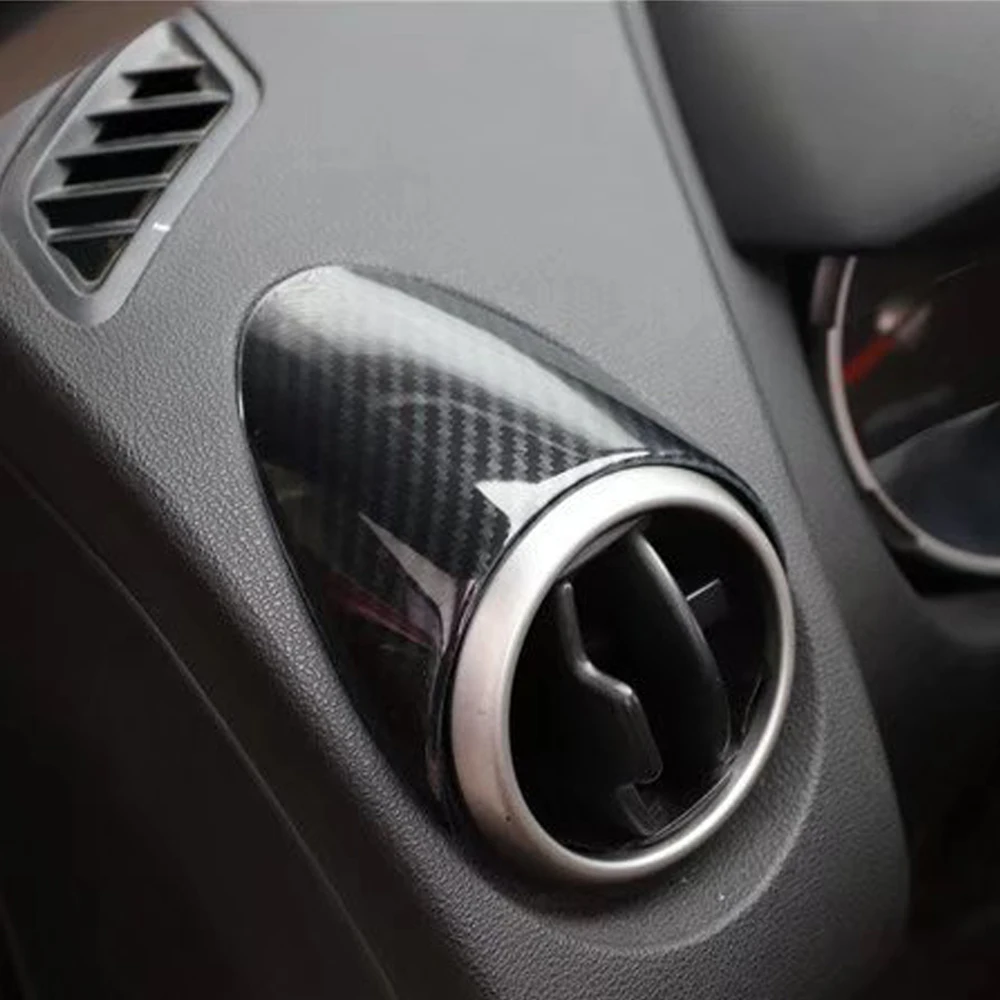 Car Accessories For Nissan Qashqai J10 2006-2013 ABS Carbon Fiber Printed Interior Side Air Vent Outlet Cover Trim 2pcs