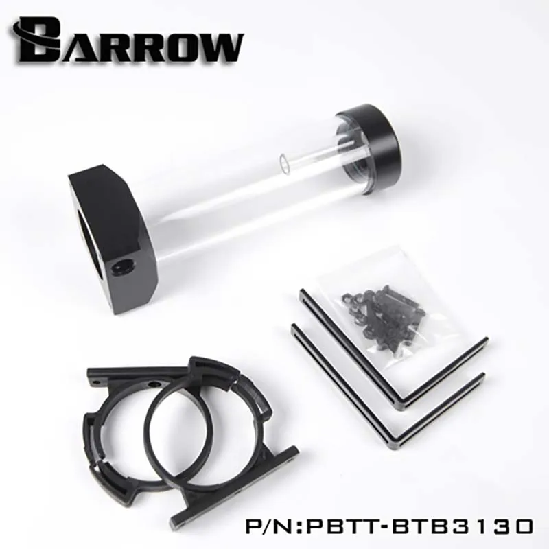 Barrow PC Water Cooling DDC Pumpอ่างเก็บน้ำสีดำฝาครอบโปร่งใสถัง80มม./130มม./180มม./230มม.ความยาวPBTT-BTB