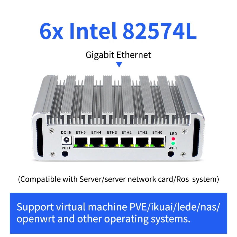 4405U I3 7130U/i5-7360U/I7 7660U I3 I5 6LAN DDR4 Firewall Pfsense mini pc Industrie computer