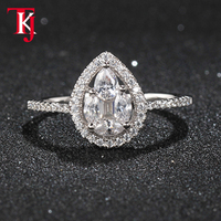 TKJ 925 Sterling Silver Rings Stylish Timeless Cubic Zirconia Engagement Wedding Ring Women's Bridal Fine Jewelry