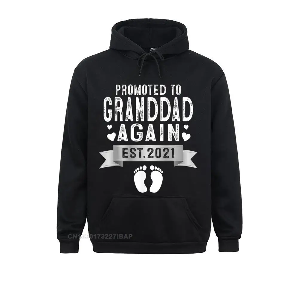 Promoted To Granddad Again Est 2022 Gift Printed On Summer Women Hoodies Printing Sportswears Prevalent Long Sleeve Sweatshirts