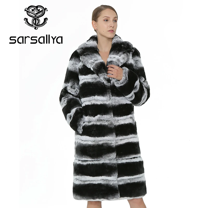 

SARSALLYA Rex Rabbit Coat Real Fur Women Thick Coat Jacket Genuine Warm Rabbit Fur Outerwear Winter Vest Female