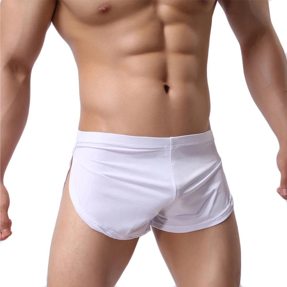 CLEVER-MENMODE Male Panties Underwear Boxers Breathable Men Boxer Pajamas Side Split Underpants cueca homem Shorts Sleepwear