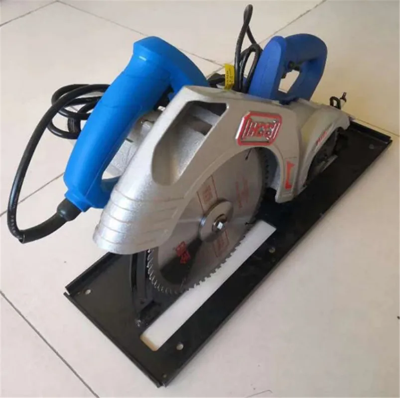 Mini 2 in 1 wood precision table panel saw with main saw and scoring saw blade woodworking for MDF Frees hipping