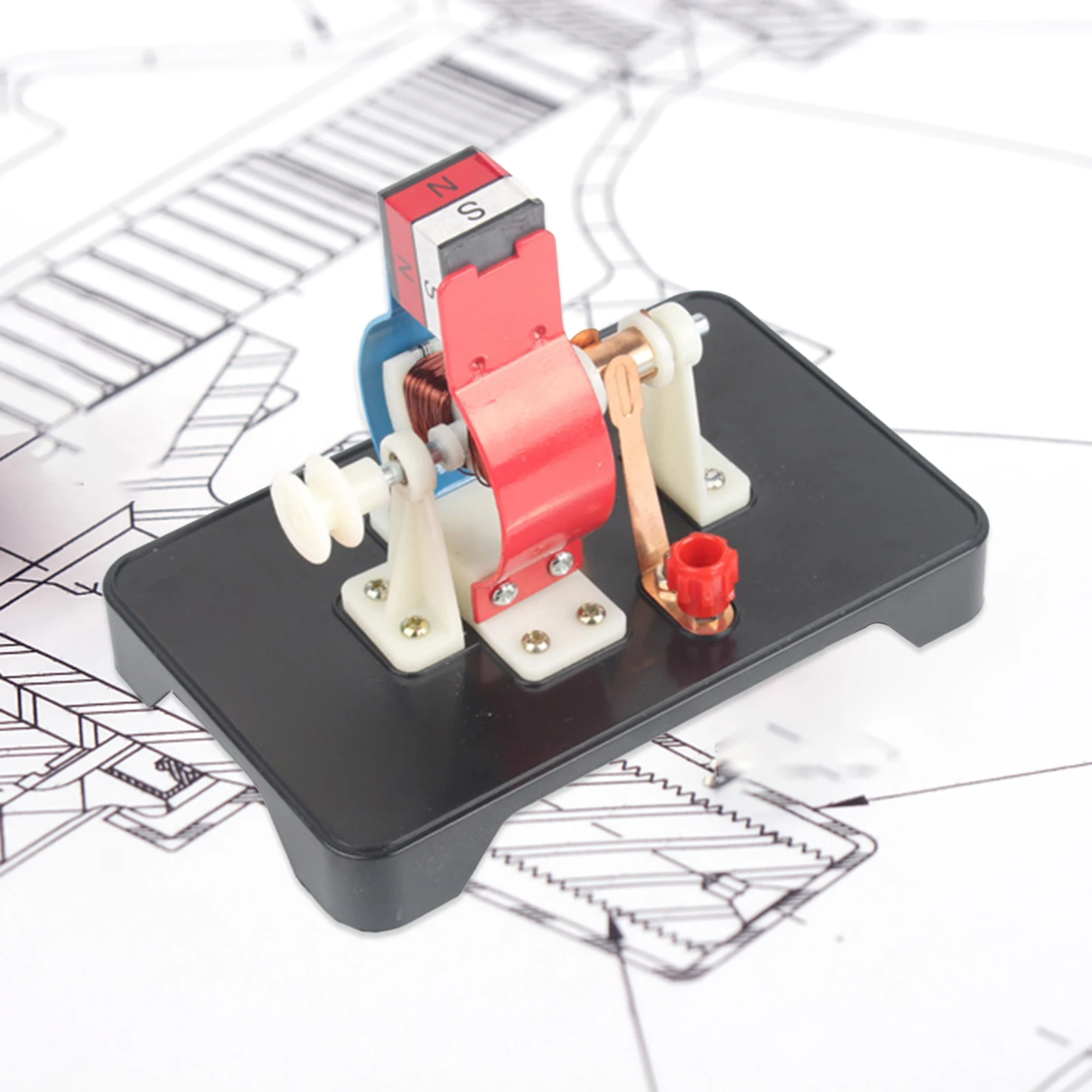 Permanent Magnet DC Small Motor Model Physics Experiment Instrument with Disassembly Wires Tool Physical Electric Motor Working