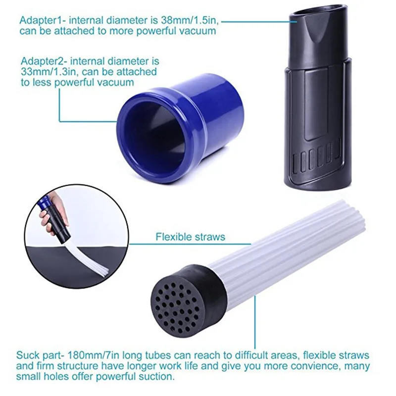 Dusty แปรงเครื่องดูดฝุ่นมัลติฟังก์ชั่ฟางหลอดฝุ่น Dirt Remover แปรงแบบพกพา Universal เครื่องดูดฝุ่นทำความสะอาดเครื่องมือ Dropshpping