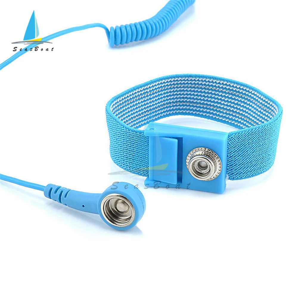 Anti Static ESD Wristband Wrist Strap Discharge Cables Elastic Band Cordless Wireless Clip For Electrician IC PLCC Worker