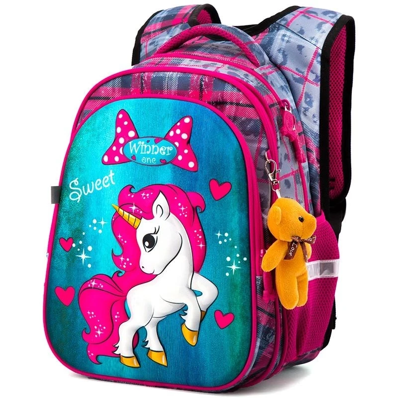 Girls Backpacks Orthopedic 3D Cartoon Children School Bag For Boys School Backpacks Primary School Students 6-9Y Kids Satchels