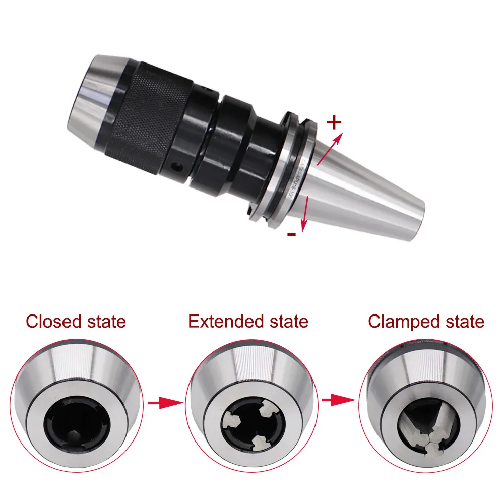 Imagem -02 - Mandril Auto-ajustável para Fresadora Cnc Alta Precisão Gatilho Cat40 Pu13 2