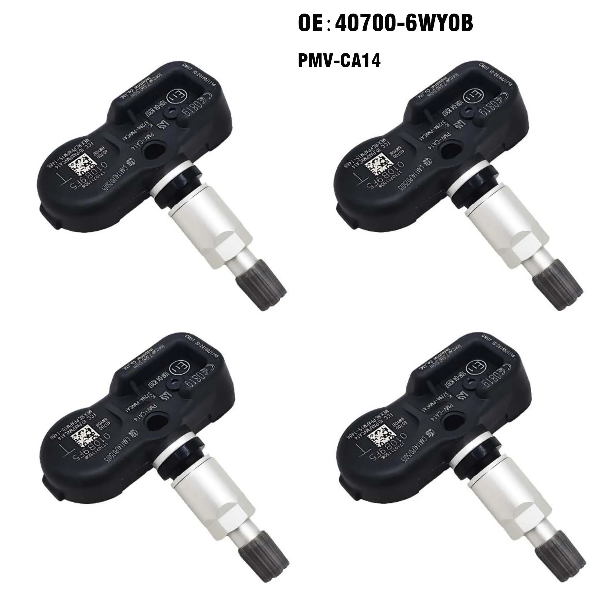 4pcs Car Tire Pressure Sensor Monitoring System TPMS 433MHz PMV-CA14 For Infiniti Q60 Q70 QX50 QX70 QX80 for Nissan Juke Leaf