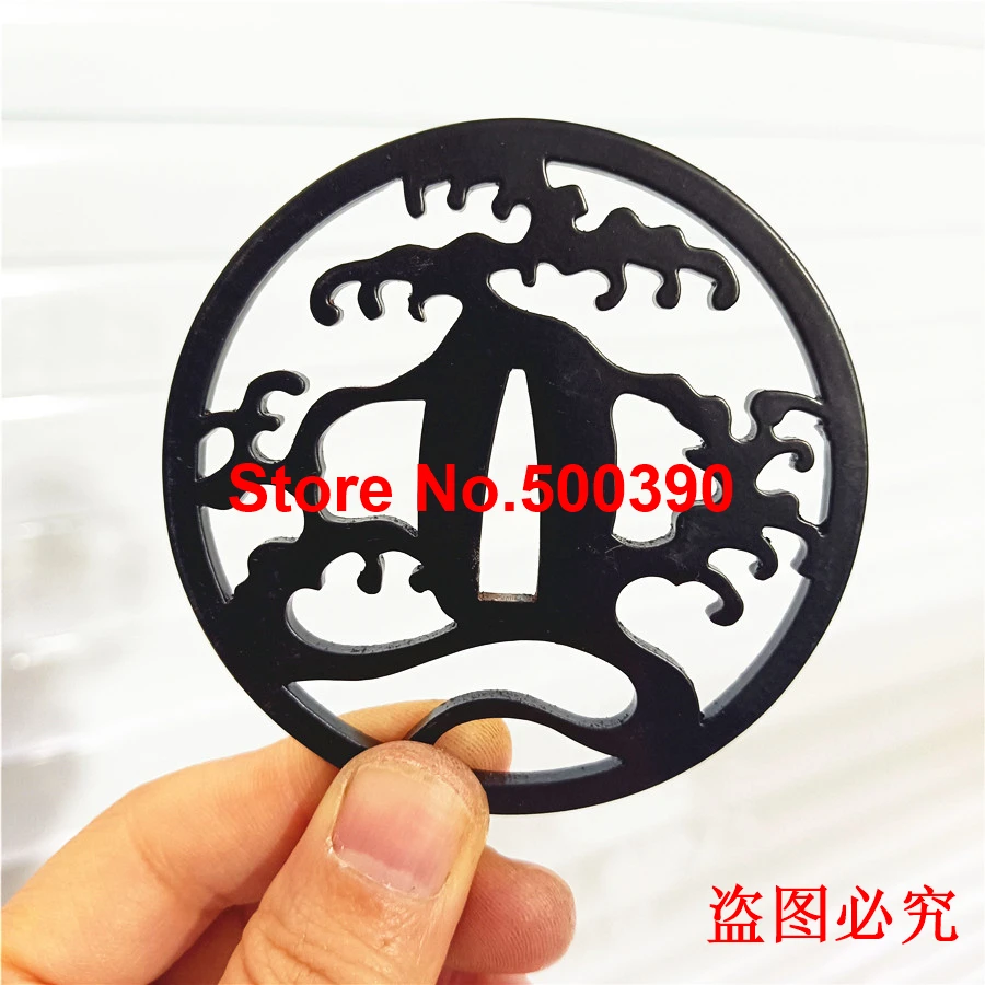 High Quality Iron Steel Guard Tsuba For Japanese Samurai Katana Sword Knife Guard Wakizashi Ninja Fittings