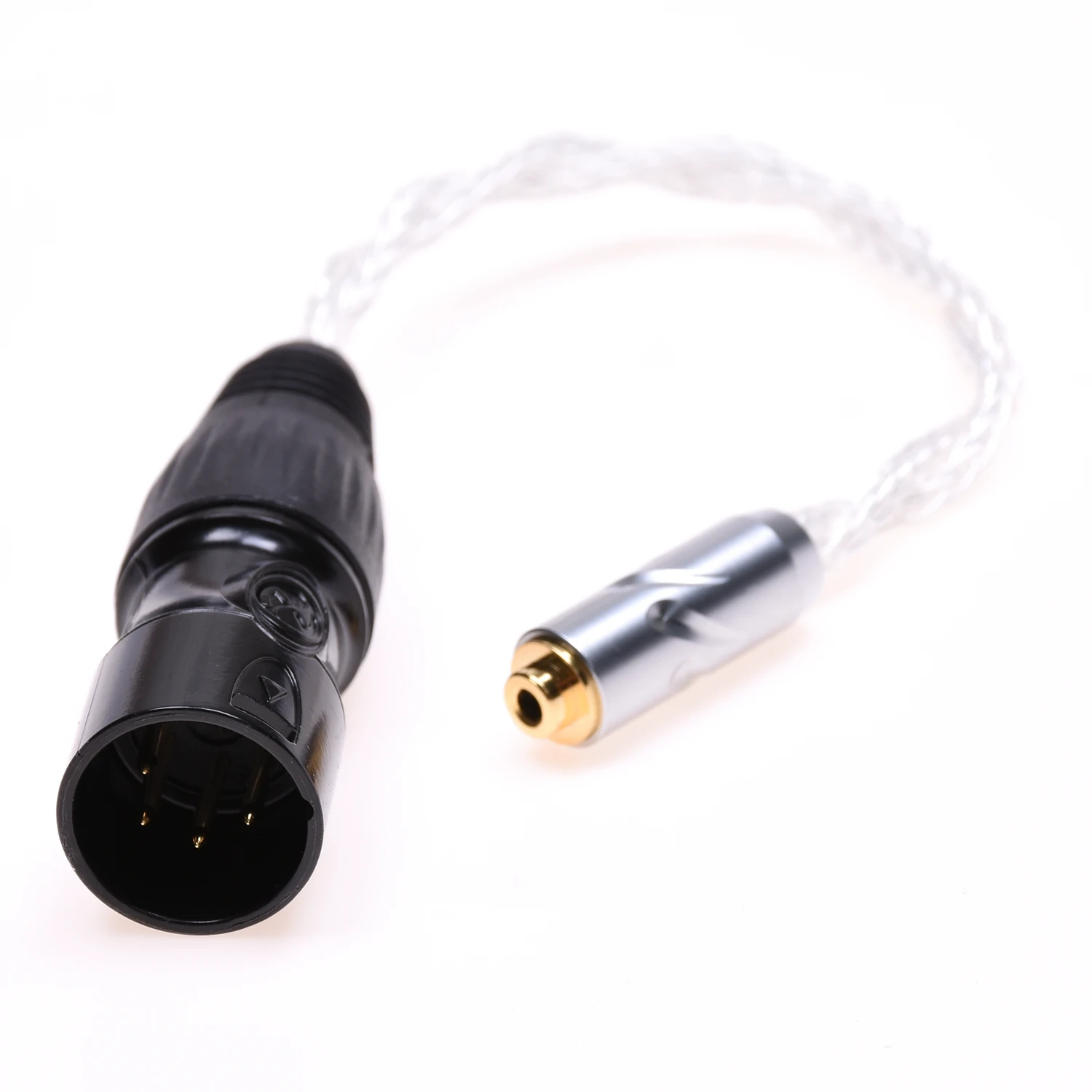 4-pin XLR Male to 2.5mm Female Trrs Balanced Audio Adapter 16 Cores Silver Plated Cable