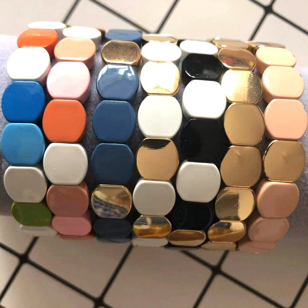 ZMZY Bohemian Geometric Women\'s Beaded Enamel Stretch Bracelet Femme Boho Pulseira Bransoletki Damskie Bracelet Jewelry Gift