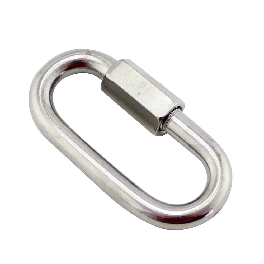 20pcs/lot 304 Stainless Steel M4 quick links climbing safety snap hook Camping equipment hardware accessories