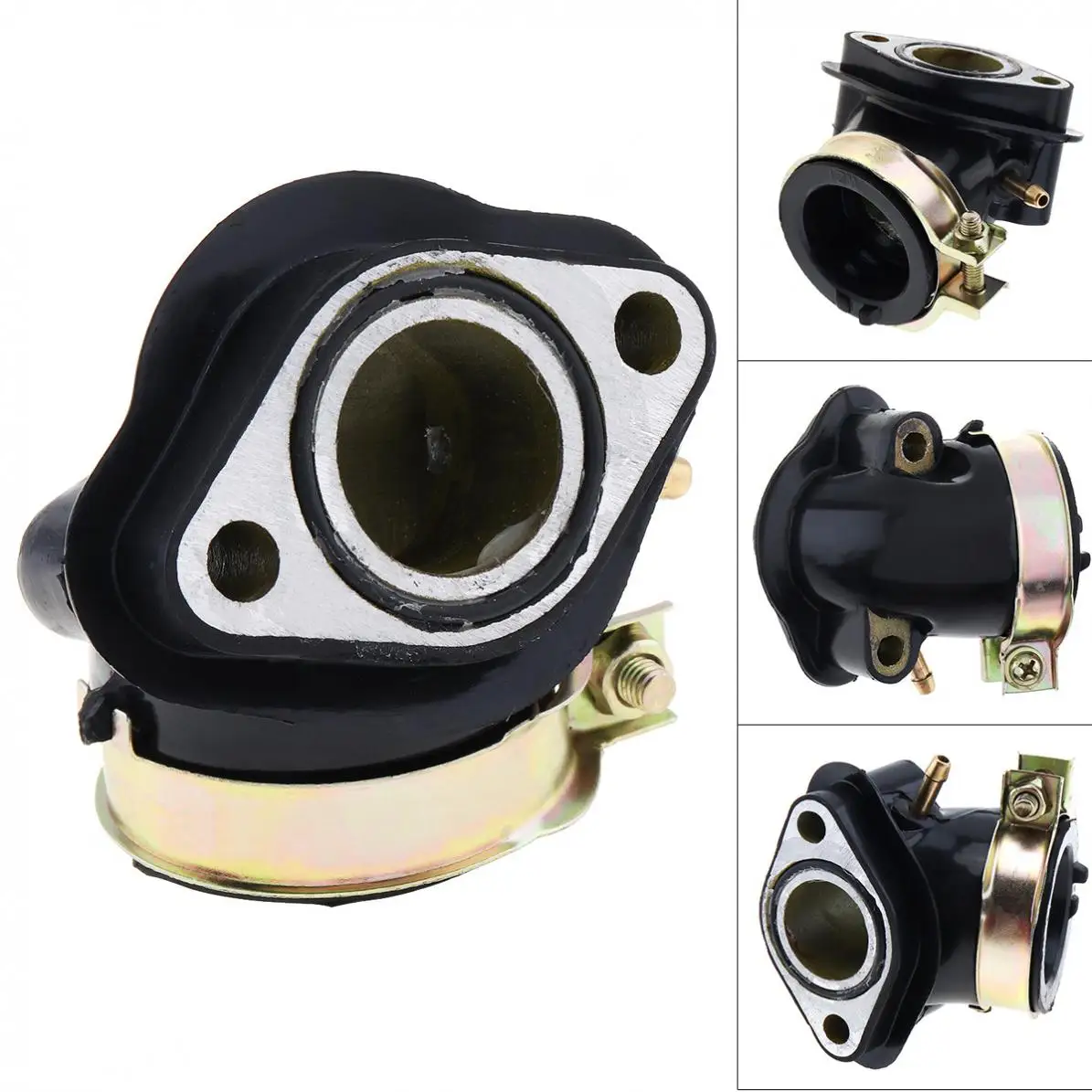 GY6 110cc  Intake Pipe of Beach Car Motorcycle Carburetor Joint Intake Manifold Pipe Boot Holder  for  Moped Scooter ATV Go Kart