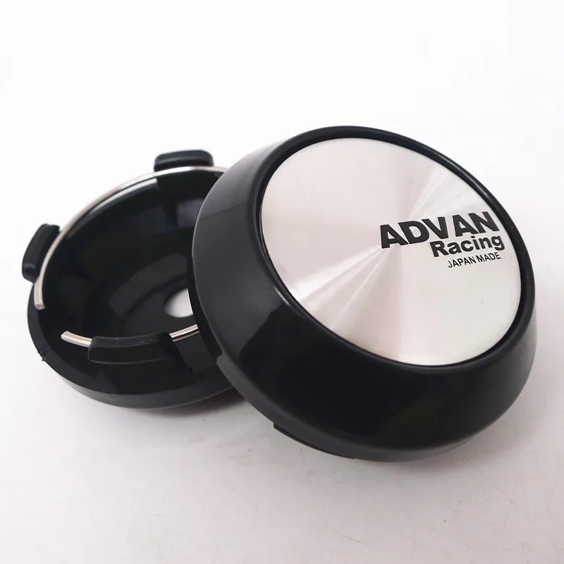 4pcs For 64mm 57mm ADVAN Racing Car Wheel Hub Rim Center Cap Cover 45mm Badge Emblem Sticker