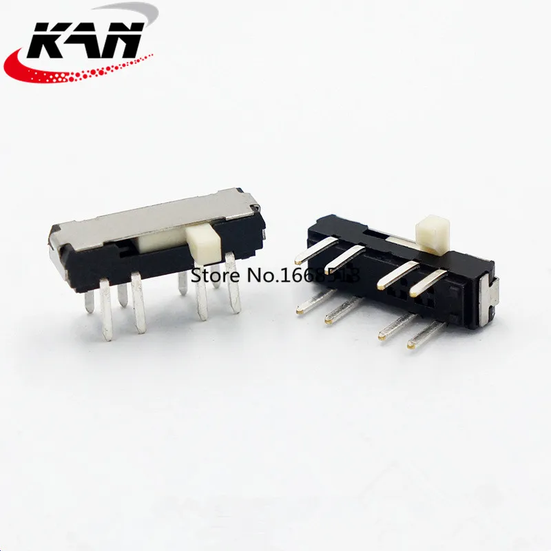 50PCS Interruptor Micro Slide Switch 8Pin 3Positons DIP PCB Mount Toggle Switch Handle MSK-23D19