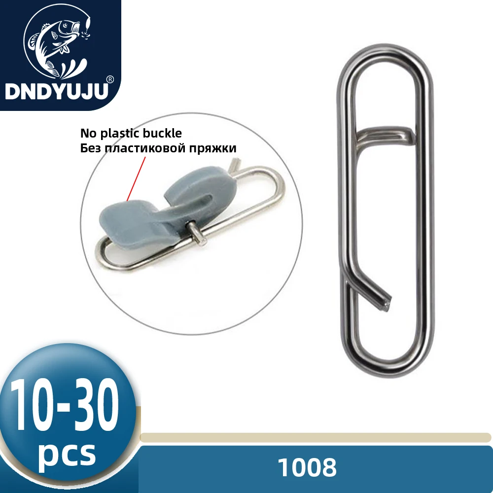 DNDYUJU Stainless Steel Fishing Snap Hooked Snap Pin Fast lock Clip Accessories Tackle For Fishing Lure Or Barrel Swivel Hook