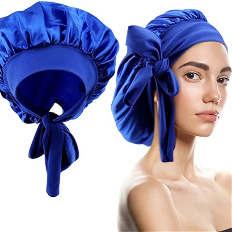 

Luxury Big Bonnet High Quality Designer Bonnets Wholesale Sleeping Bonnet Sleeping Cap Hair Bonnet Hat Cover For Women Long Hair