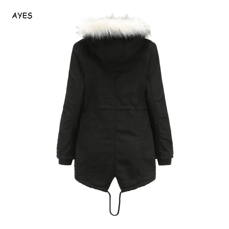 Plus Size 3xl Women Autumn Winter Keep Warm Overcoat With Fur Hap Cotton Women Parkas High Quality Zipper Pockets Outers Female
