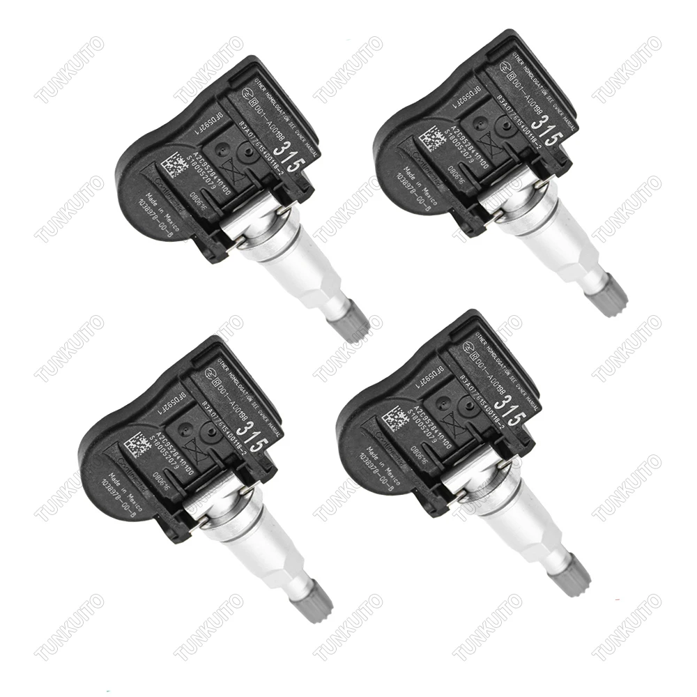 4PCS/Set ABS+Metal 1038978-00-B  Tire Pressure Sensor for Tesla Model S  Tesla Model X 1038978-00-B 68252493AA  68252493AB