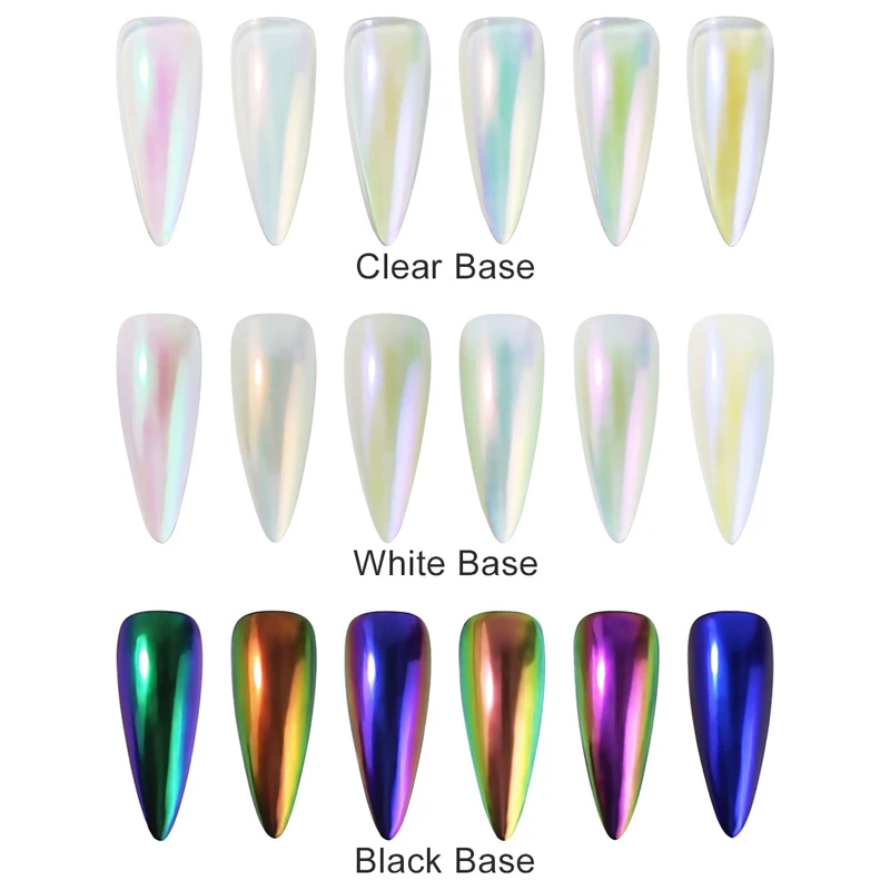 Clou Beaute Nail Magic Powder Auroras Pen Mirror Powder Metallic Dipping Chrome Nail Art UV Gel Polish Manicure Accessory