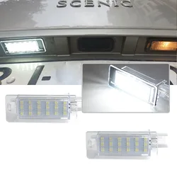 LED Licença Número Placa Lâmpadas de Luz, Fit para Renault Captur J5, Espace MK4, Fluence, MK2 Scenic, MPV, Grand Scenic, MK2, MK3, Latitude, 2pcs