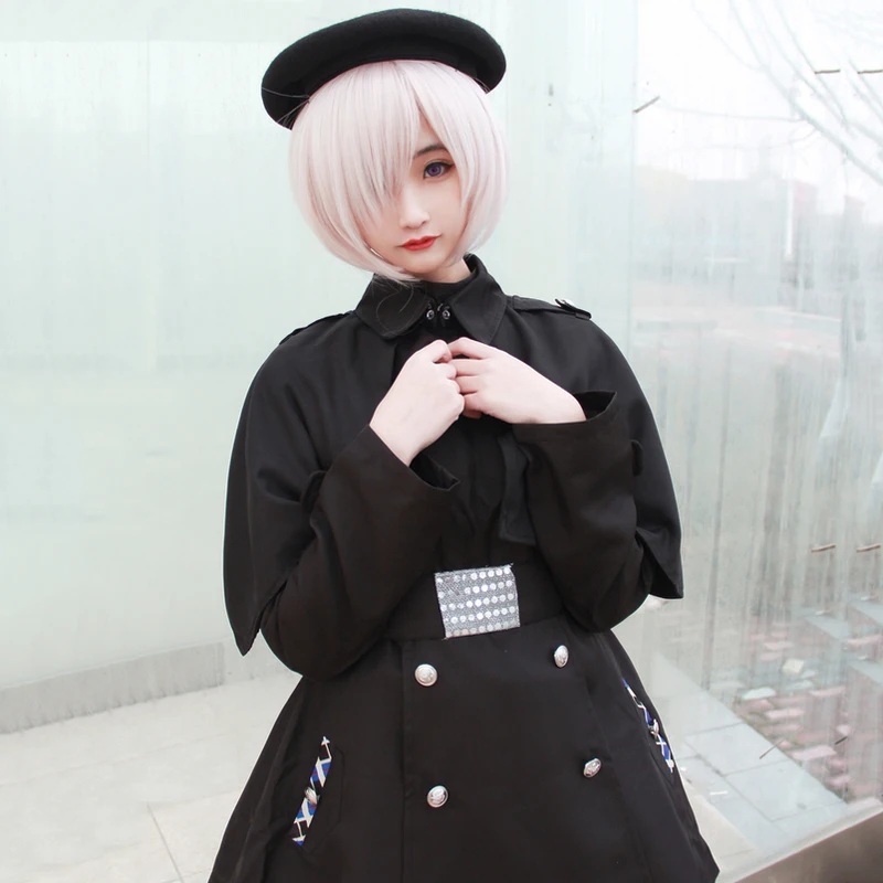 

Anime Fate/Grand Order Cos Mash Cosplay 3rd Anniversary Black Heroic Spirit Daily with Free Beret Women Costume Full Set M