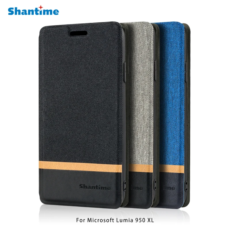 PU Leather Phone Bag Case For Microsoft Lumia 950 XL Flip Case For Microsoft Lumia 950 XL Business Case Soft Silicone Back Cover