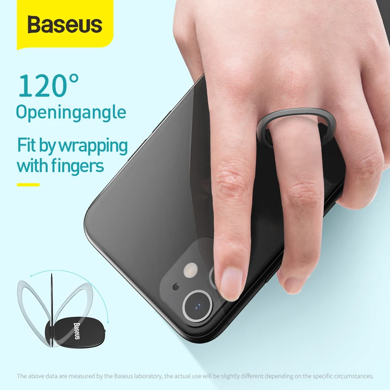 Baseus Car Phone Holder Thin Invisible Phone Ring Holder For Mobile Phone Metal Finger Ring Holder Stand for Phone Holder