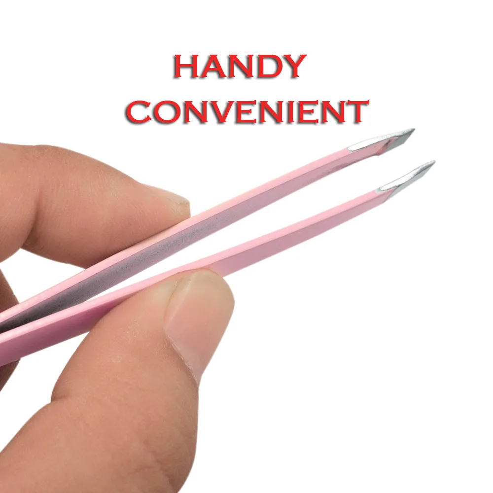 Twizers Pincas Sobrancelha Eyebrow Tweezers Pinzetta Sopracciglia Plucking Pink Stainless Steel Wenkbrauw Pincet Professionale