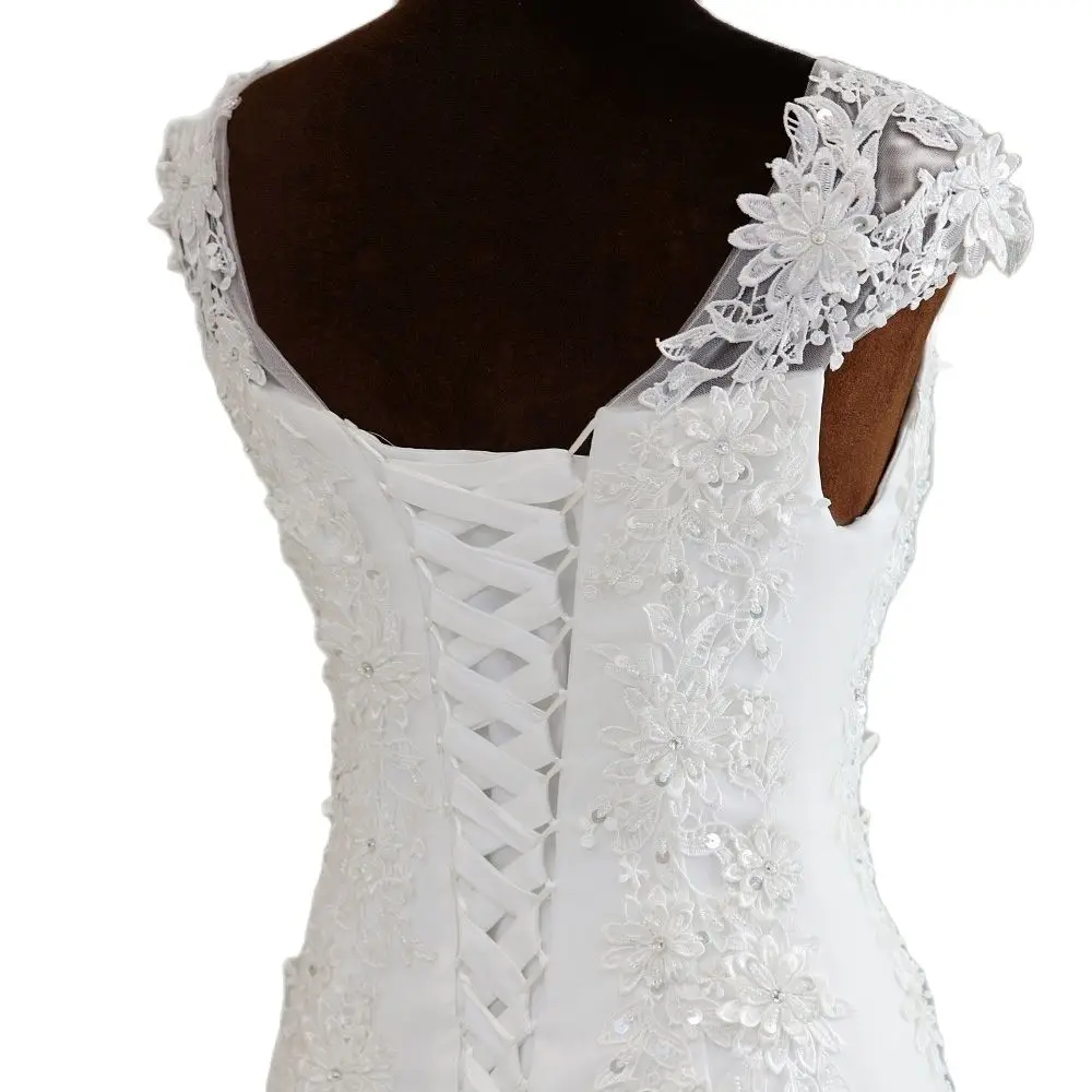 Robe de Mariée Longue en Dentelle Blanche, Sexy, Dos aux, Forêt Blanche, Française, Mi-audiLongue Queue, pour Patients, Nouvelle Collection Printemps 2023